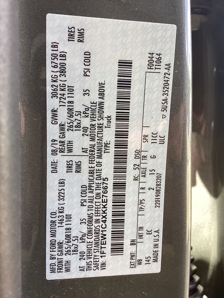 2019 Ford F-150 Lariat