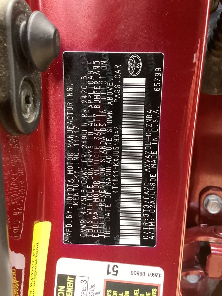 2018 Toyota Camry LE