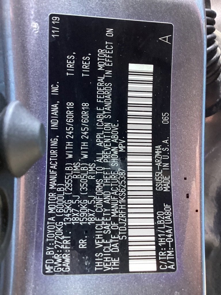 2019 Toyota Highlander XLE