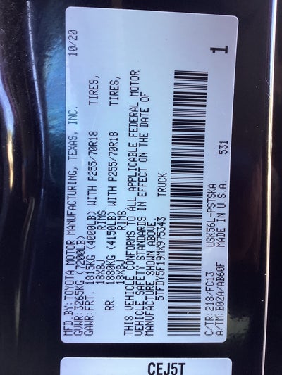 2021 Toyota Tundra SR5