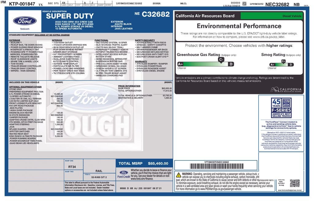 2022 Ford F-350SD King Ranch DRW