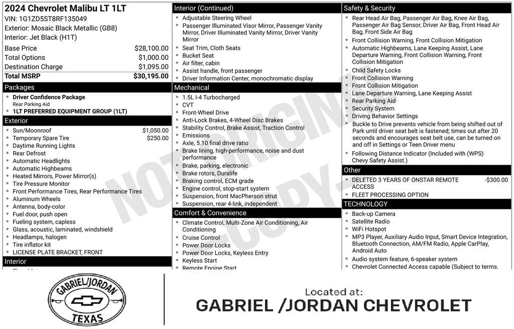2024 Chevrolet Malibu LT 1LT