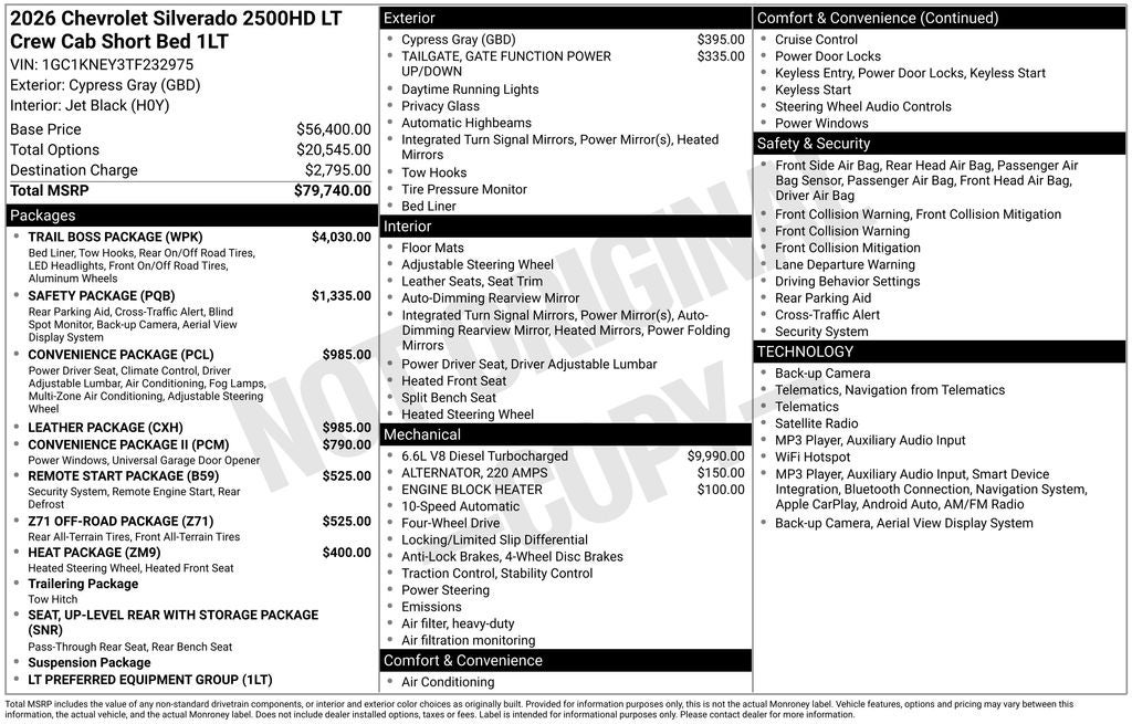 2026 Chevrolet Silverado 2500HD LT