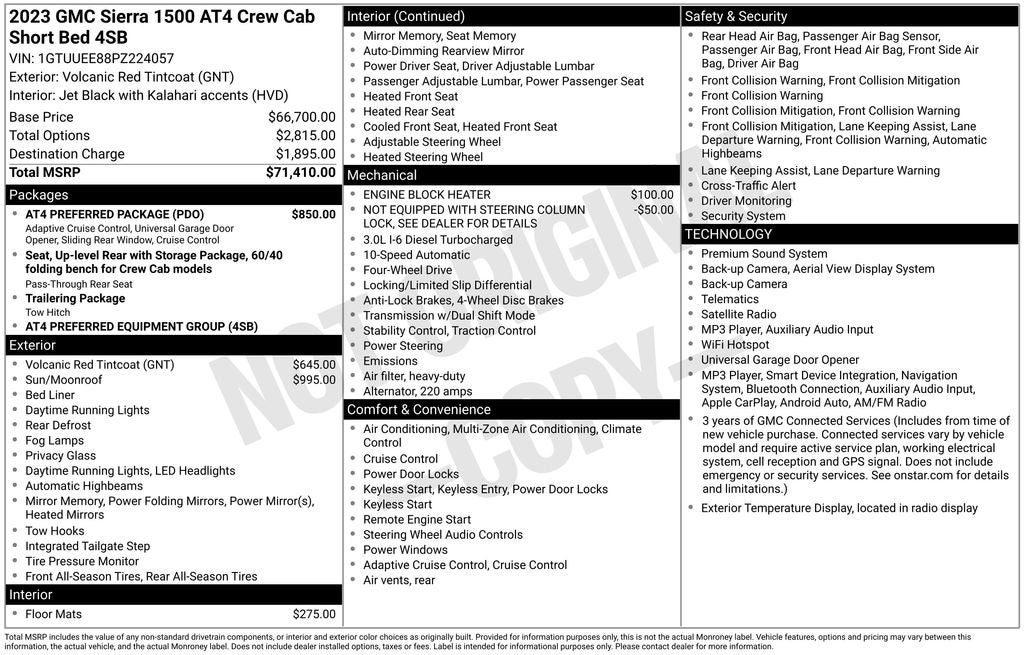 2023 GMC Sierra 1500 AT4