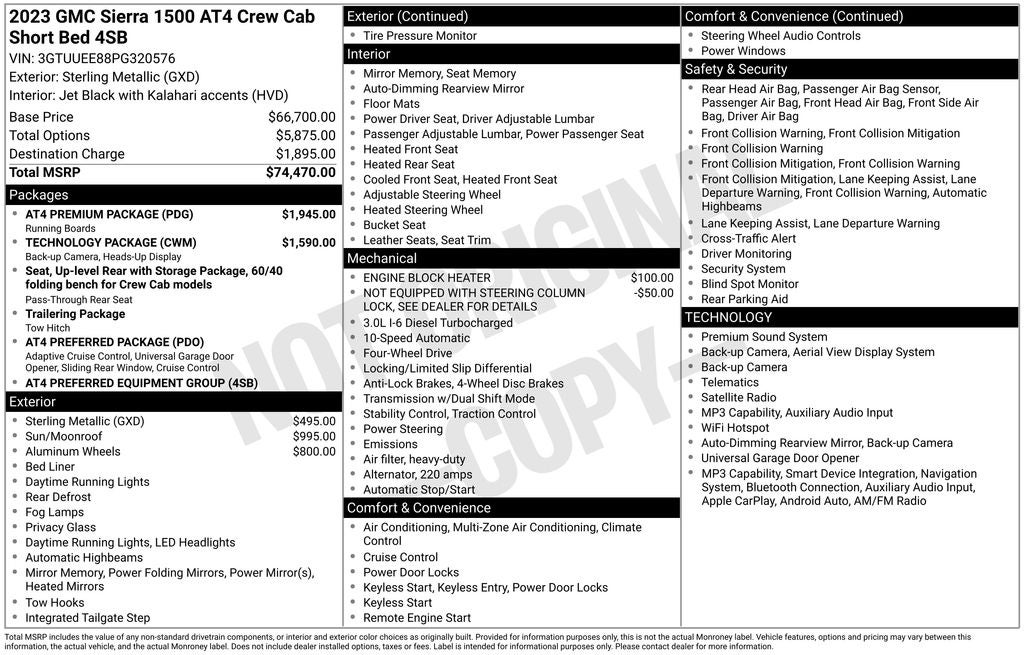 2023 GMC Sierra 1500 AT4