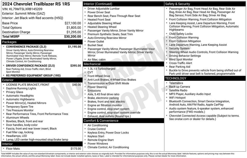2024 Chevrolet TrailBlazer RS