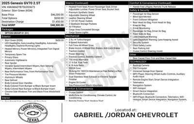 2025 Genesis GV70 2.5T