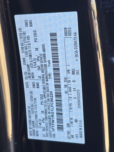 2020 Ford F-150 Raptor