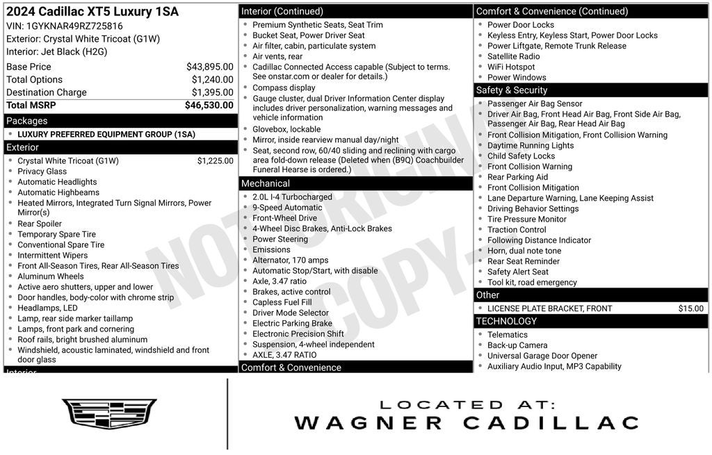 2024 Cadillac XT5 Luxury