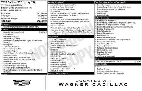 2024 Cadillac XT5 Luxury