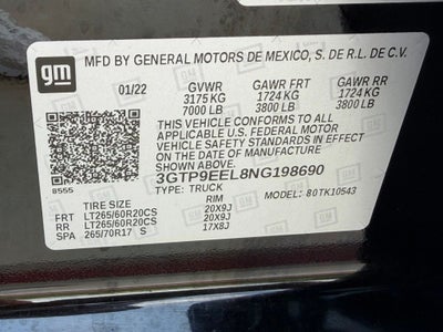 2022 GMC Sierra 1500 Limited AT4