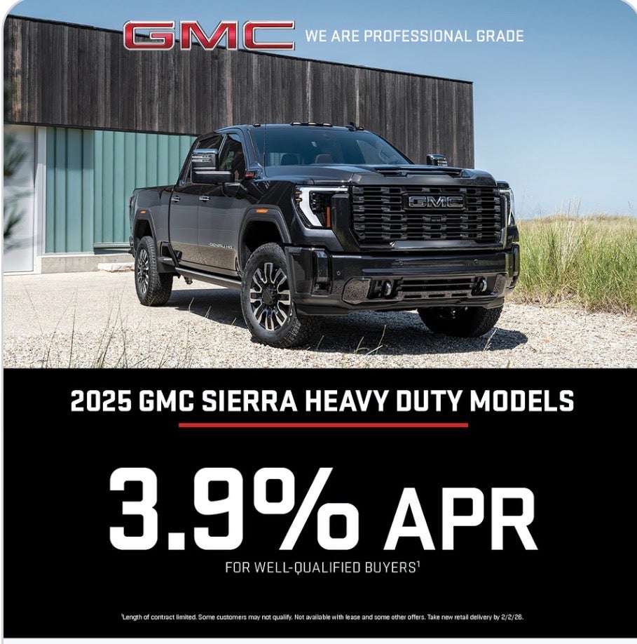 3.9% APR - 2025 GMC Sierra Heavy Duty Models